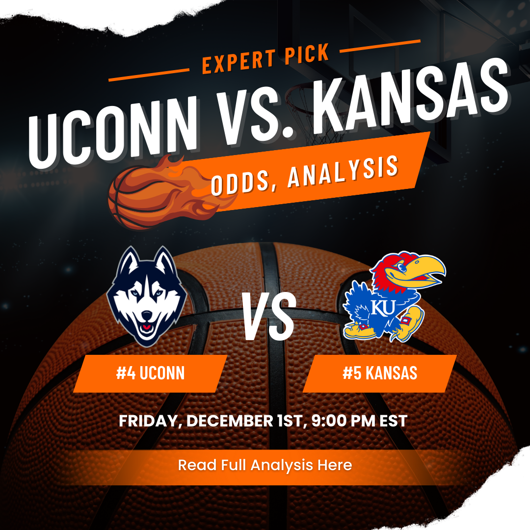 UConn vs. Kansas Odds, Expert Pick - Friday, Dec. 1.