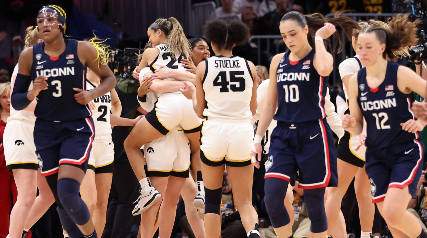 Controversial foul call against UConn propels Iowa to National Championship.